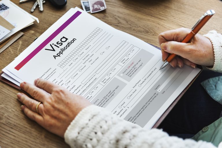 Visa Application Travel Form Concept